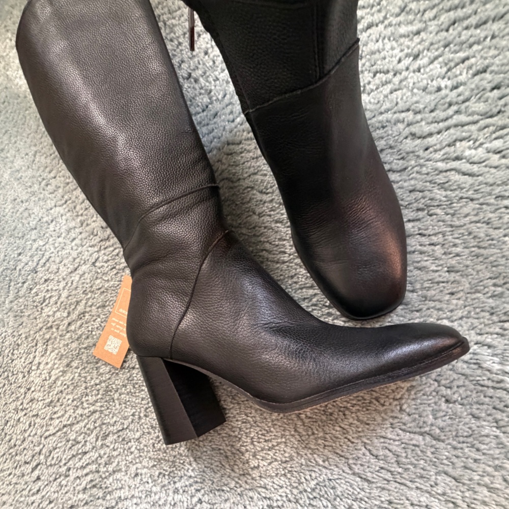 Dolce Vita Dark Brown Knee-High Heeled Boots - Picture 2 of 4